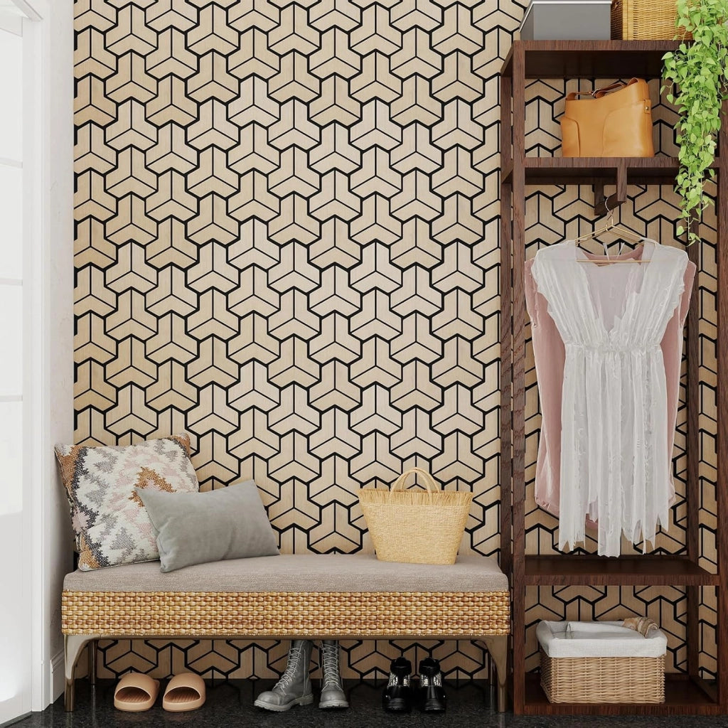 Set di 4 Pannelli Fonoassorbente, Pannelli Acustici per Pareti, 65 x 83 cm, 27 Tavole di Legno Irregolari, per Riduzione del Rumore, Decorazione Interna, 1,7 m²