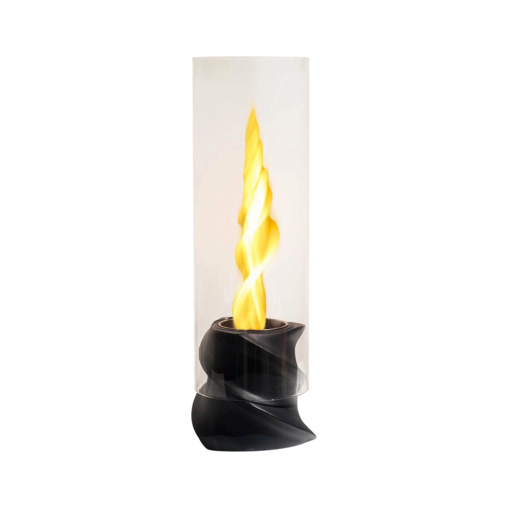 Camino a bioetanolo Conturbia, Caminetto ecologico, Focolare senza fumo, Riscaldatore ad etanolo, Made in Italy, 15x15 h47 cm, Nero