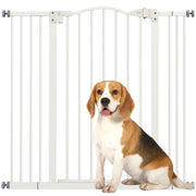 Cancelletto per Cani Estensibile ¨C Zephmum ¨C Bianco, Metallo e Plastica, 74-100x94 cm