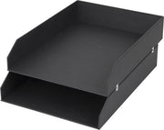 Set di 2 cassettoni per scrivania in legno di abete grigio scuro con sistema di archiviazione.