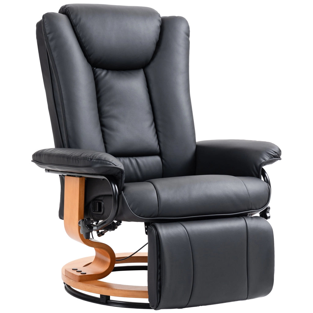 Poltrona relax girevole reclinabile ¨C zephmum ¨C similpelle nero