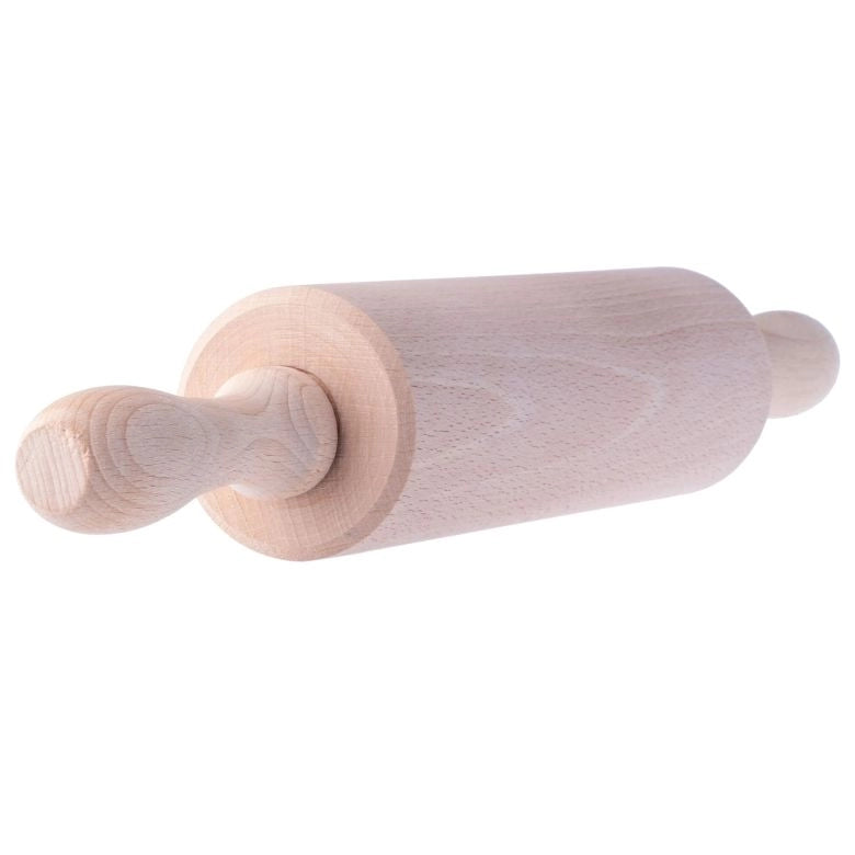 Mattarello per pizza in legno KADAX, girevole, mobile, da cucina, lungo 38 cm, grande