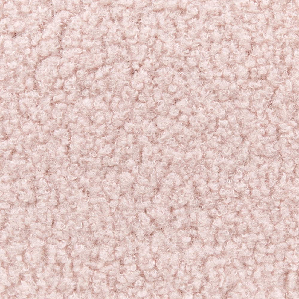 Letto singolo 90 x 200 cm in bouclé rosa chiaro con rete a doghe senza testiera