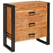 vidaXL Credenza Marrone 66 x 33 x 70 cm legno massello di acacia