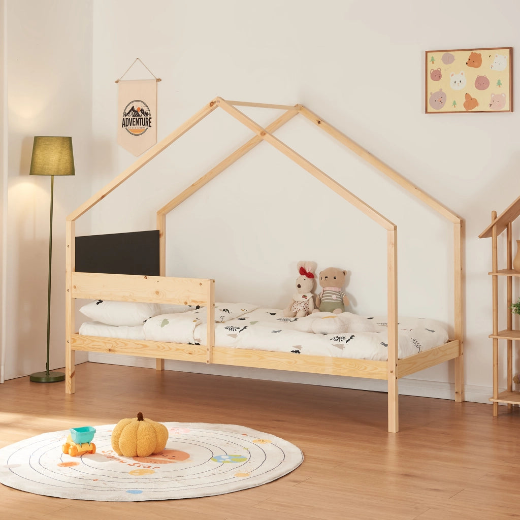Letto Casetta per Cameretta Sodankylä con Secondo Letto Estraibile [en.casa]