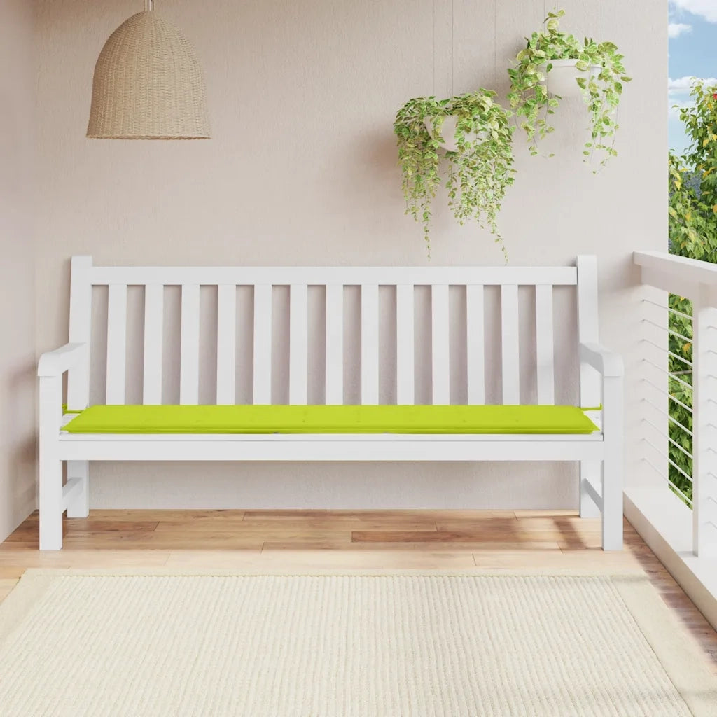Cuscino per Panca | Cuscini per sedie Verde Brillante 200x50x4 cm in Tessuto Oxford