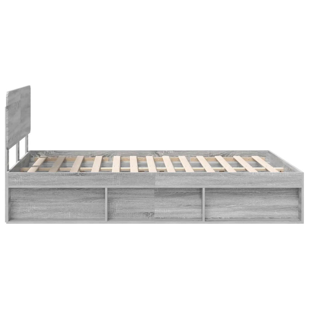 Struttura del letto Grigio Sonoma 140 x 200 cm Pino massello 3412074