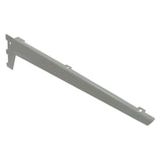 Reggimensole a 3 ganci angolate con clip - 48 cm. - alluminio bianco