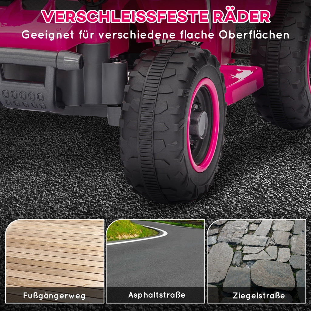 Quad Bike Elettrico Bambini ¨C zephmum ¨C Rosa con Luci LED