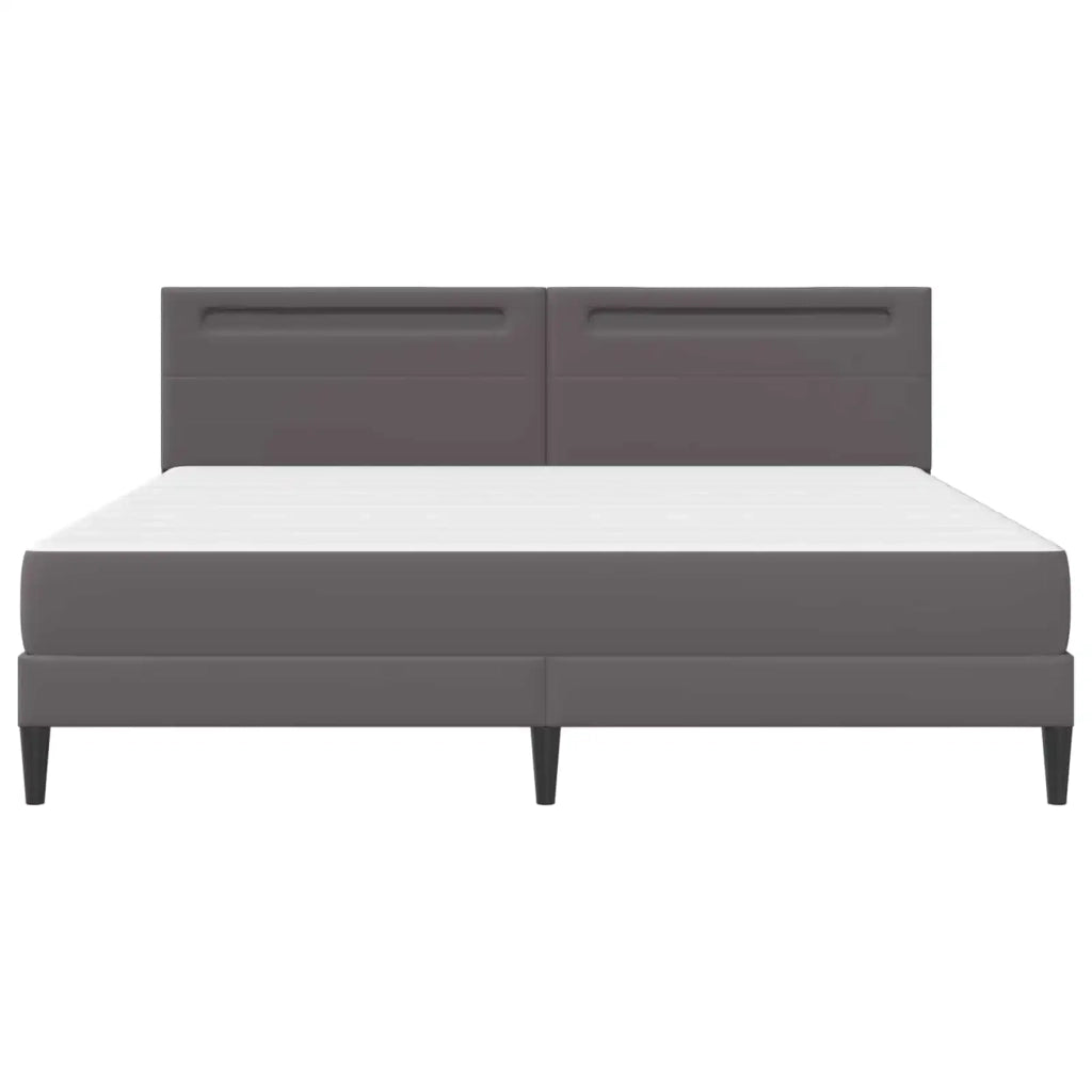 Struttura del letto con testiera Grigio 200 x 200 cm Similpelle 3415009