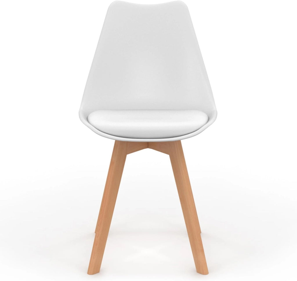 Set di 6 sedie scandinave SARA, mix di rosa pastello x2, grigio chiaro x2 e bianco x2