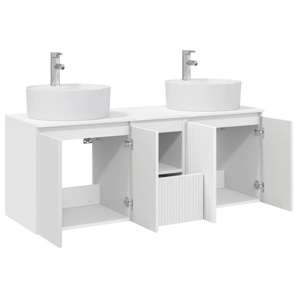 Set di Armadi da Bagno 3 pz Bianco 49,5 x 44,5 x 65 cm 3405677