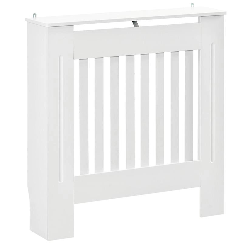 COPRITERMOSIFONE IN LEGNO MDF BIANCO CON DOGHE VERTICALI 78X19X81CM