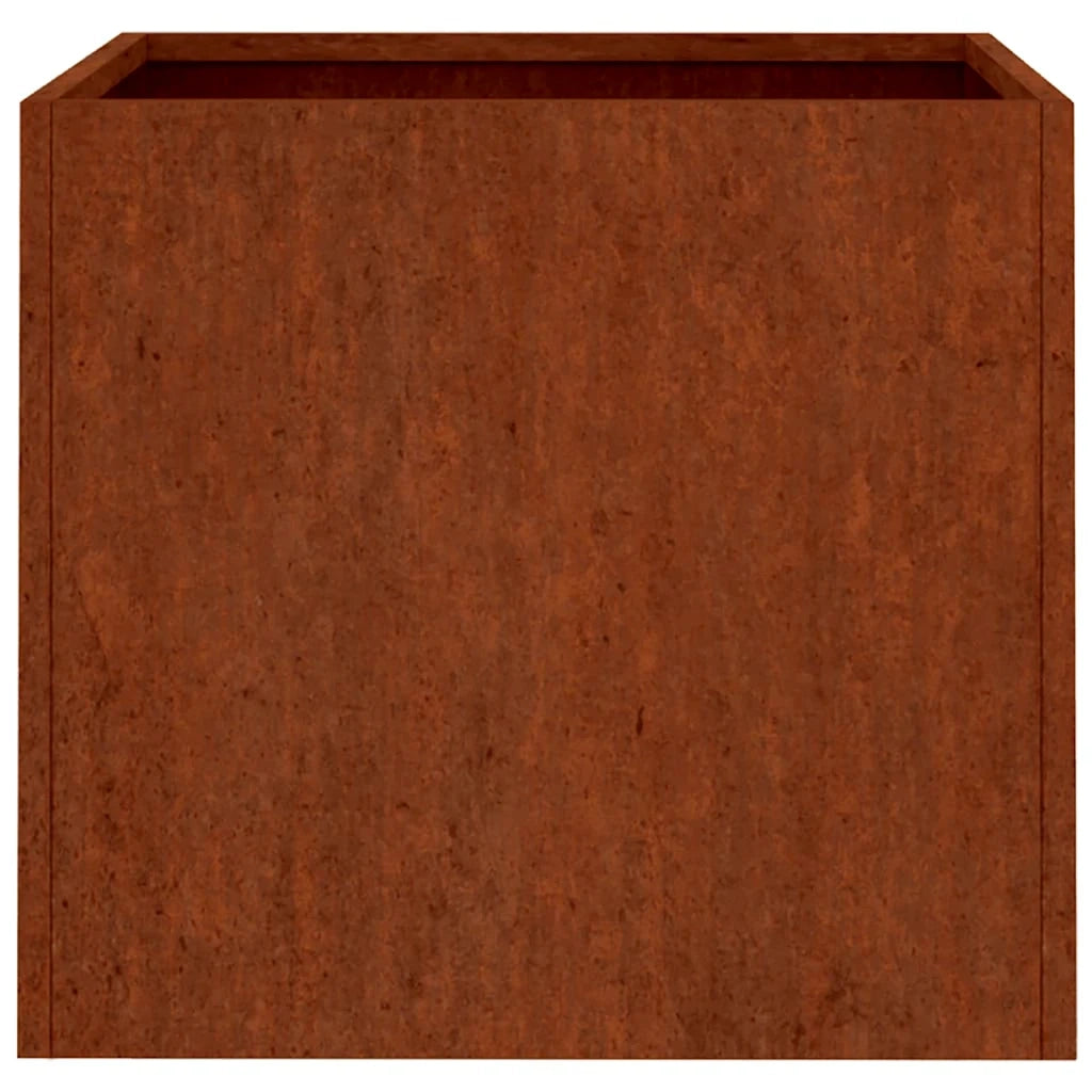 Fioriere 2 pz 32x30x29 cm Acciaio Corten