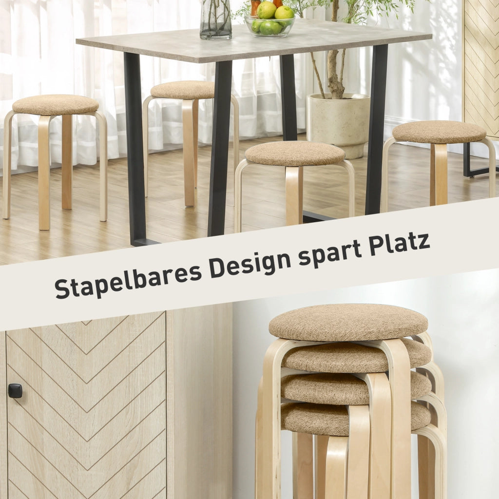 Poltrona imbottita ¨C Zephmum ¨C Khaki, gambe in legno, 4 pezzi