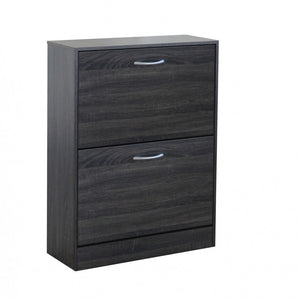 Scarpiera Sally 60x24x80 h cm in Legno Grigio Scuro