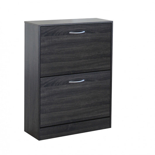 Scarpiera Sally 60x24x80 h cm in Legno Grigio Scuro