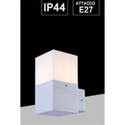 Trade Shop - Applique A Muro Per Esterno Lampada Da Parete In Alluminio Attacco E27 Ip44 B160 - Bianco