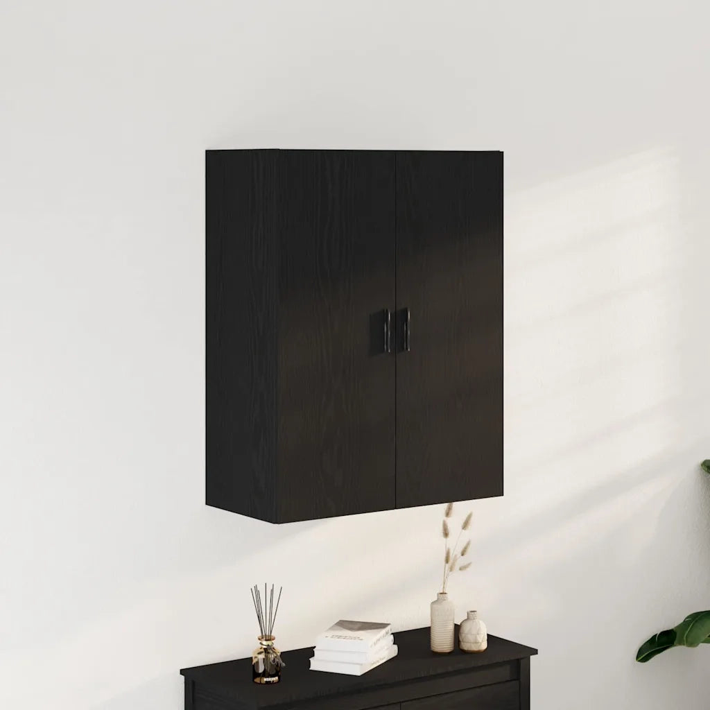 Mobile a muro Rovere Nero 69,5 x 34 x 180 cm Legno multistrato 862971