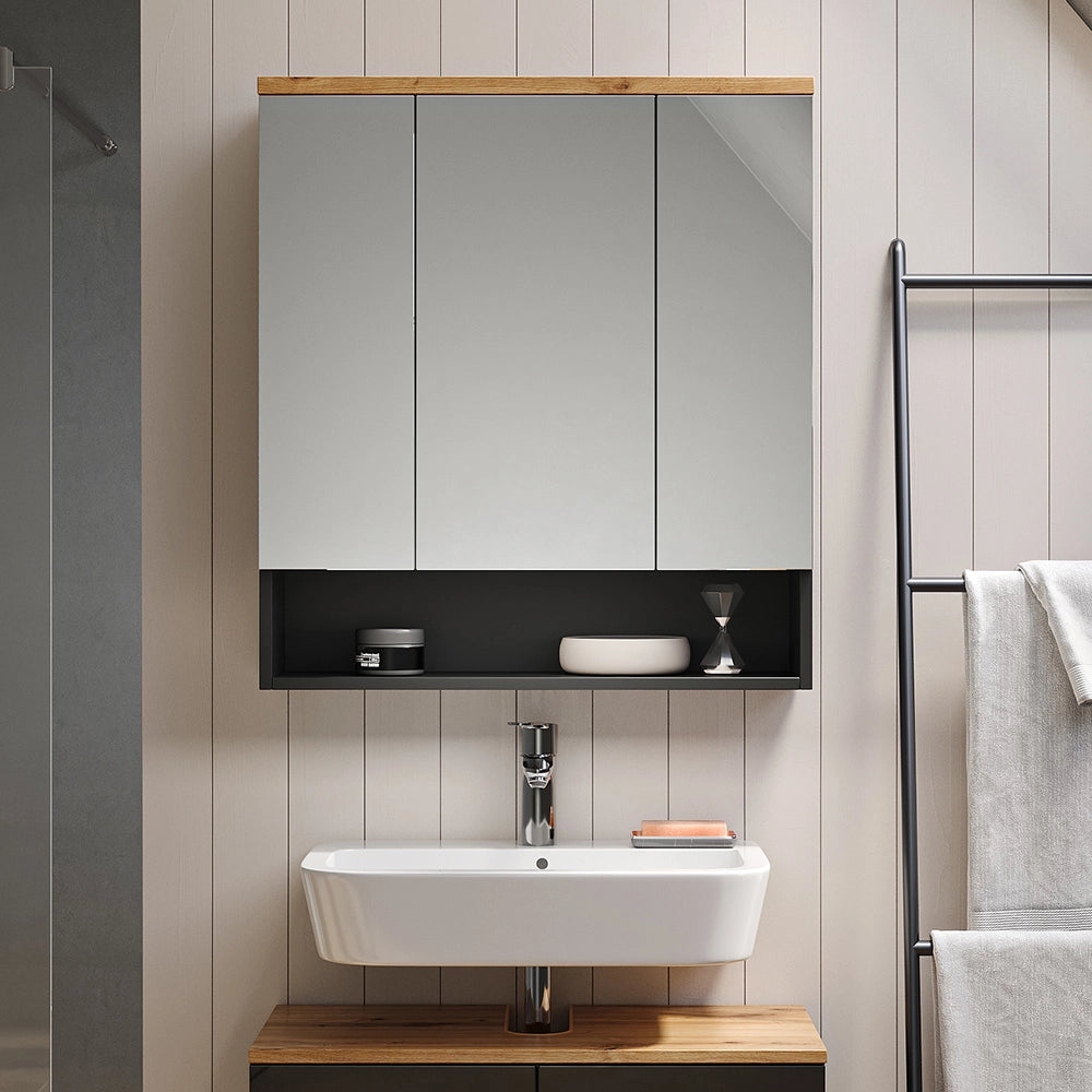 Vicco Specchio contenitore bagno Antracite 70 x 77.5 cm