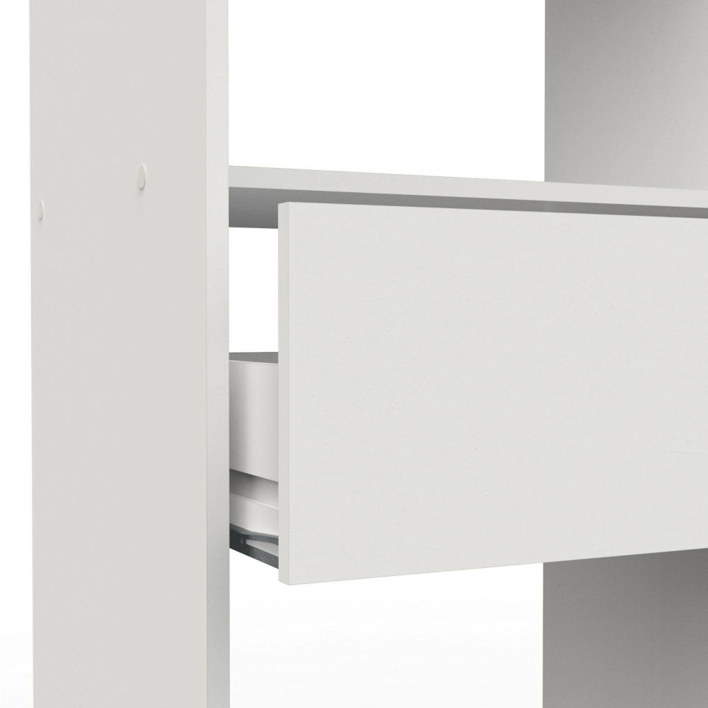 Guardaroba grande Serpentina, Mobile camera da letto, Cabina armadio portabiti, Armadio appendiabiti, 167x50 h192 cm, Bianco opaco