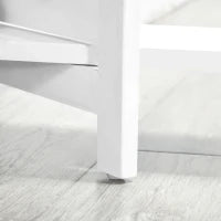 Paravento Interno a 4 Pannelli 160L x 170H cm 3, Ripiani Pieghevoli, Separatore per Interni, Porte a Persiana, in Legno, Bianco