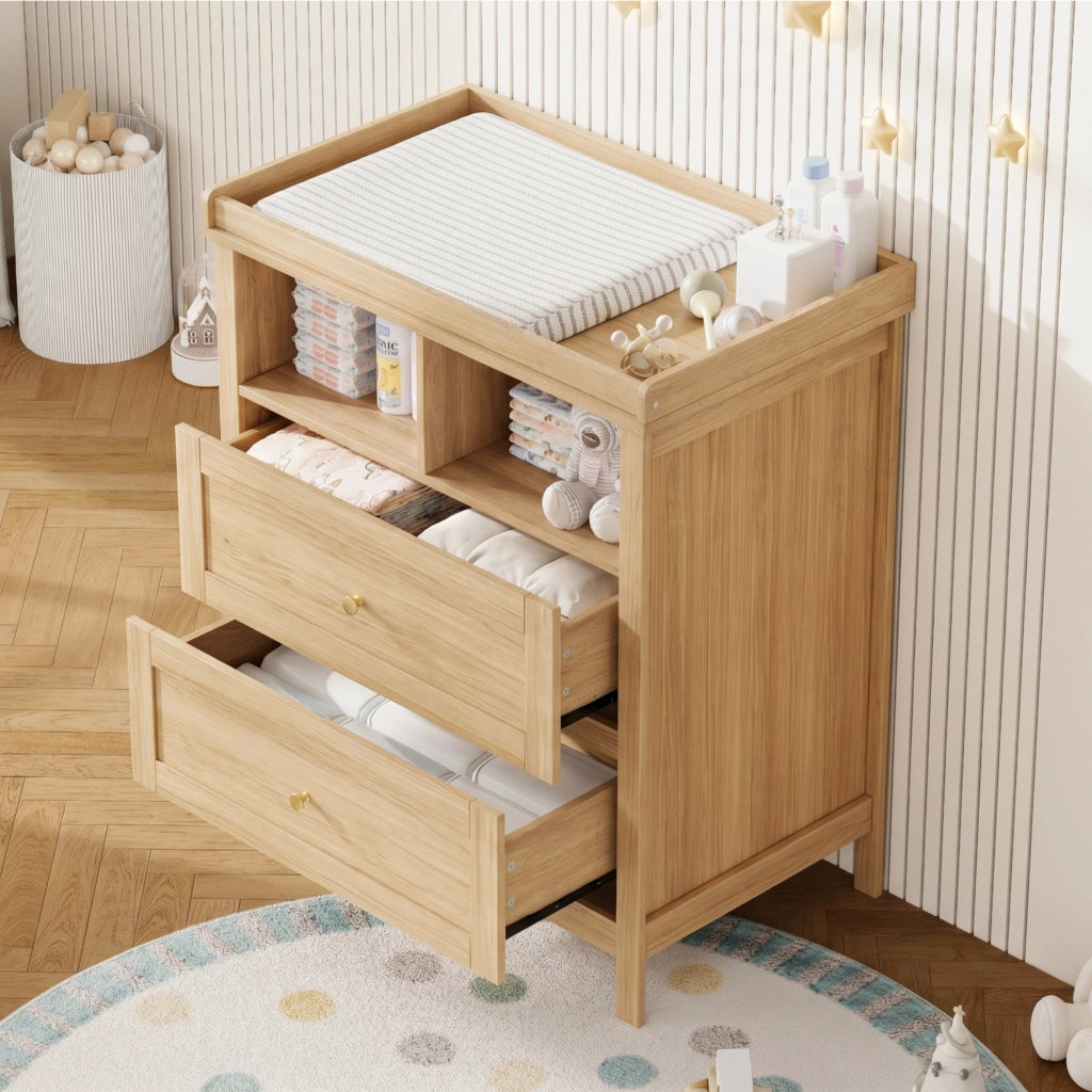 CASSETTIERA FASCIATOIO con piano removibile 82x50x90 cm MDF naturale