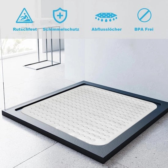 80 x 80 cm - Panno di Accappatoio Anti-Slittamento in Chenille | Super assorbente e lavabile in lavatrice | Da utilizzare come set di panno di accappatoio | Adatto per la stanza da bagno, doccia, vasca o come panno per il water |