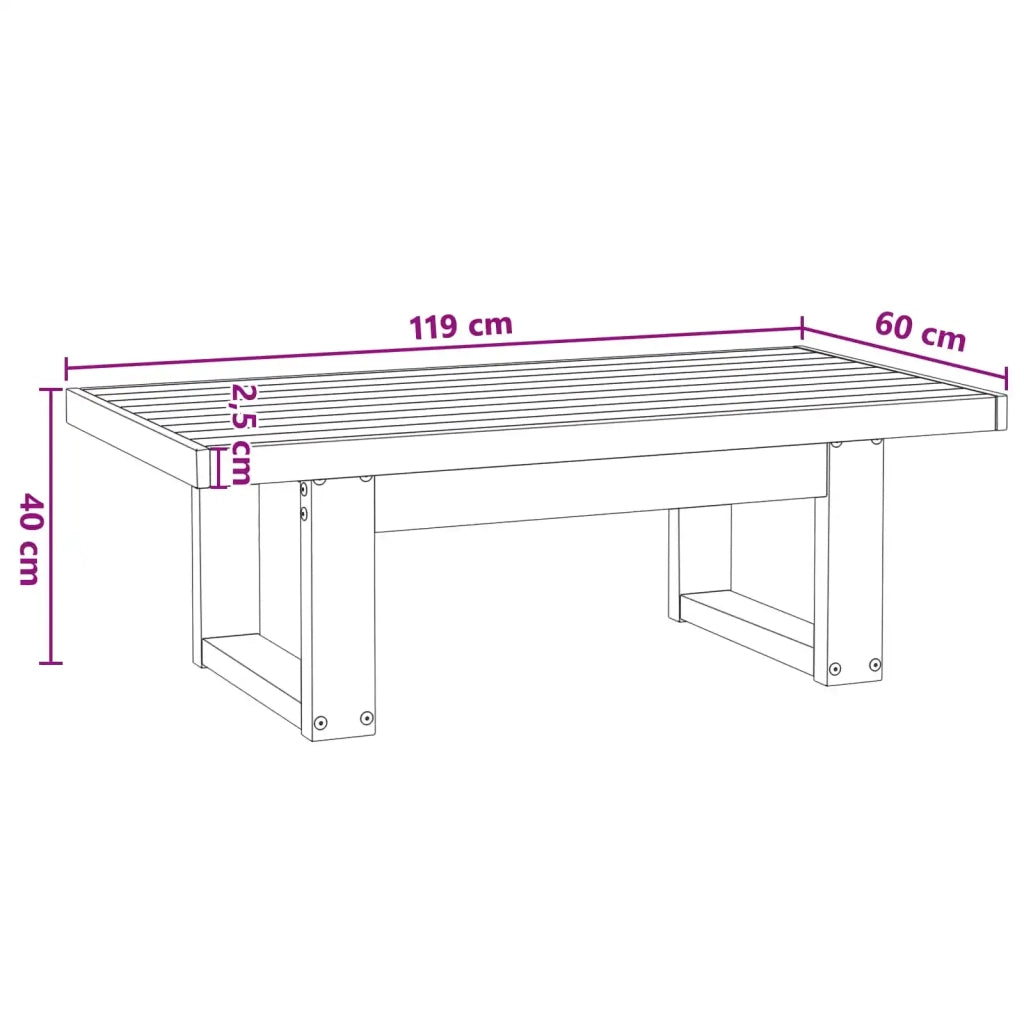 Tavolino da salotto NOAIN Nero 119 x 60 x 40 cm