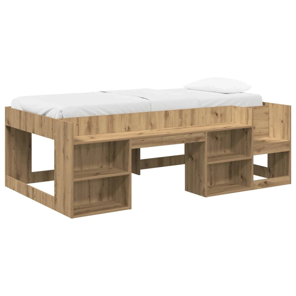 Telaio del letto con storage Rovere Artigianale 98.5 x 200 cm