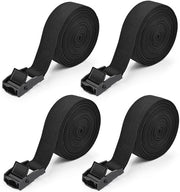 Set di cavi di allaccio 4 pezzi cavo di allaccio 4 m x 25 mm cavi di allaccio espandibili con viti cavi di allaccio con chiusura a vite (nero)