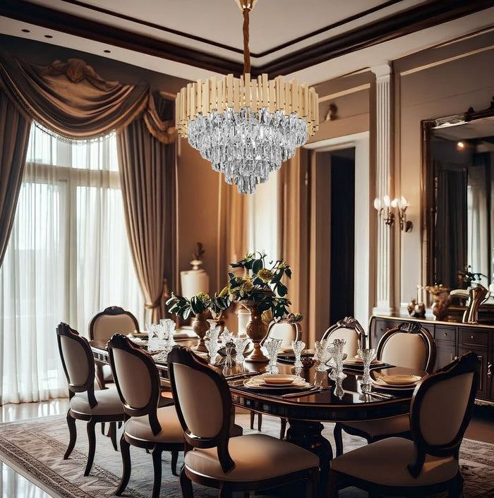 Lampada Cristal G052-cp 60cm Gold