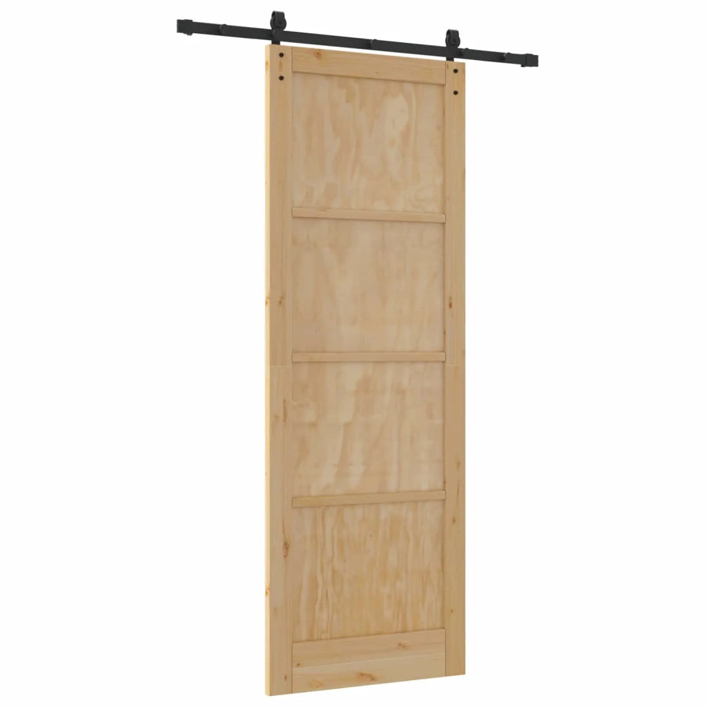 Porta scorrevole Naturale 83 x 232 cm Legno Massello di Pino