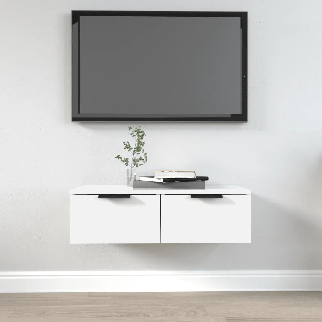 Armadietto a Muro | Mobile a Parete Bianco 68x30x20 cm in Legno Multistrato