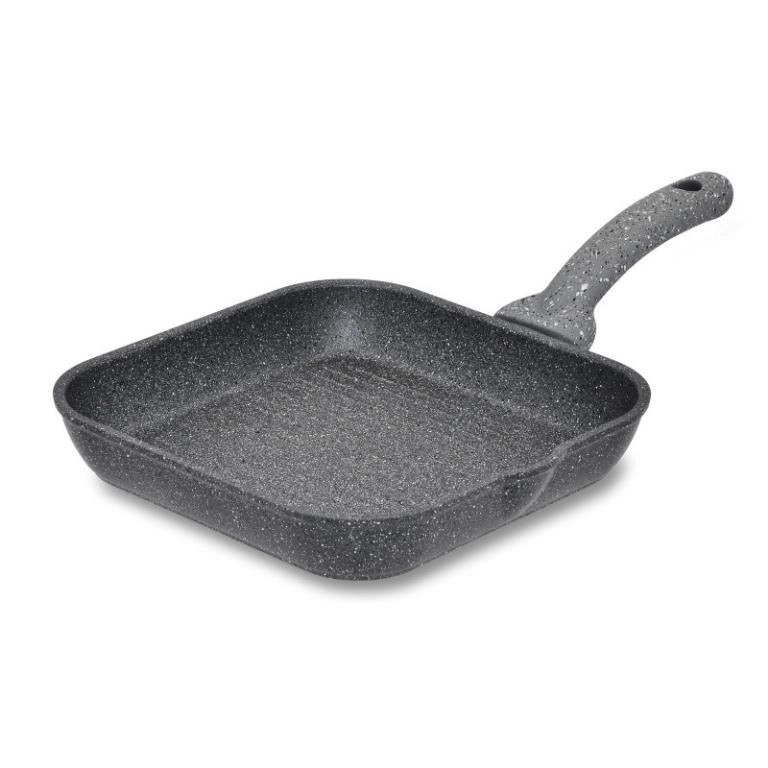 Padella Bistecchiera Antiaderente Cuore di Pietra 24 x 24 cm Accademia Mugnano