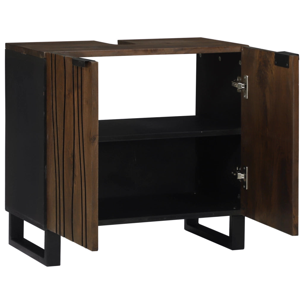 Mobile lavabo Noce Legno massello, Metallo Medio Elegante