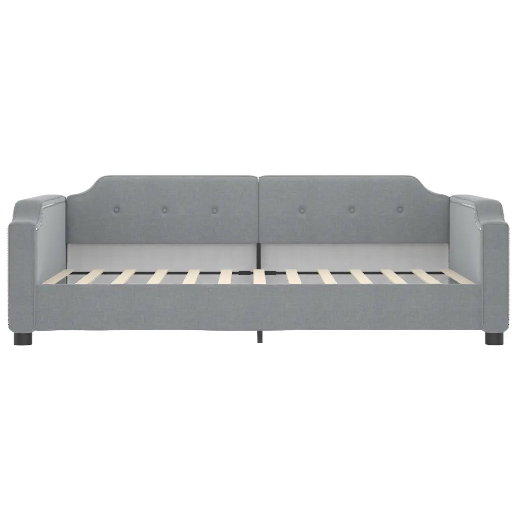 Divano Letto con Letto Estraibile Grigio Chiaro 100x200 Tessuto 3197639