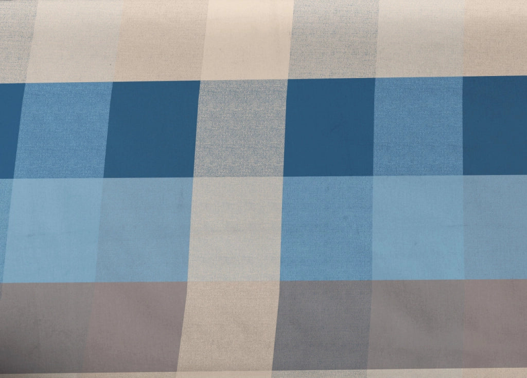 Telo Arredo Granfoulard Copritutto Salvadivano 100% Cotone Disegno Scotland - Matrimoniale - Azzurro