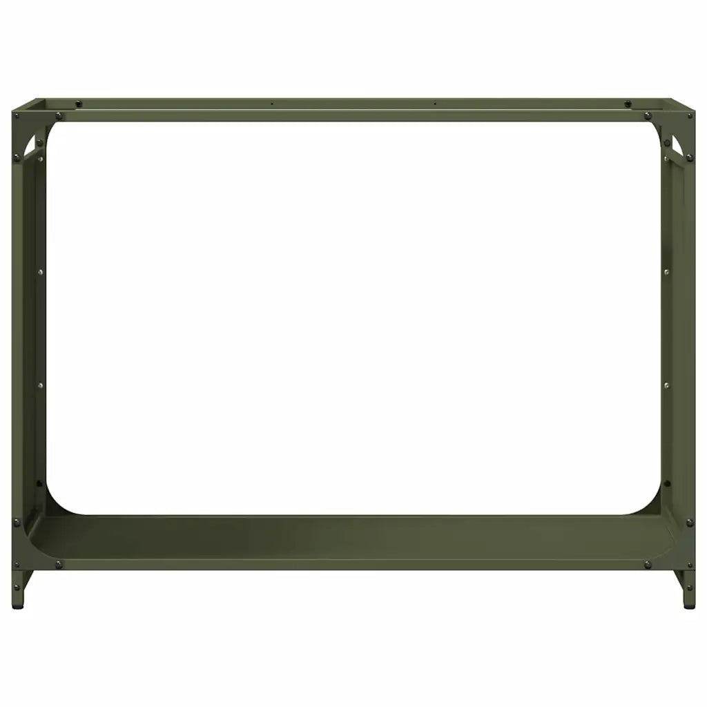 Rastrelliera per Legna da Ardere-Portalegna Verde Oliva 90x28x65 cm