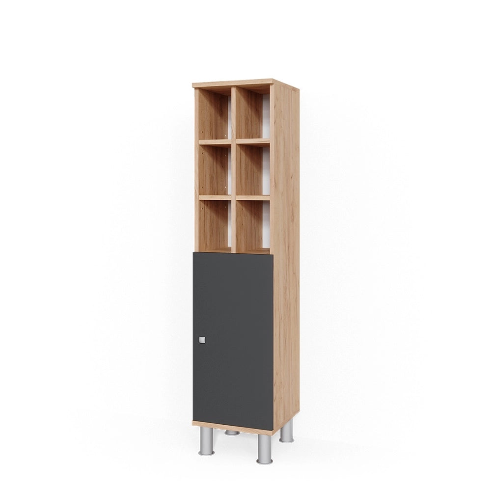 Mobiletto bagno Fynn Antracite 30 x 130.6 cm porta grande Vicco