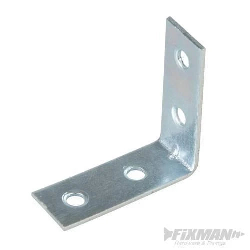 Piastra Gancio angolare per il fissaggio con fori per montaggio Fixman 10 p.zi - 50 x 1,6 x 16 mm