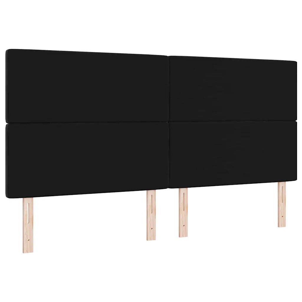 Testiera con testiera Nero 200 cm Pelle Sintetica 3337778