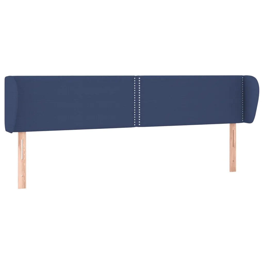 Testiera ad Orecchio-Testata con Orecchie Blu 203x23x78/88cm in Tessuto 115658