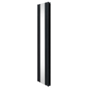 Radiatore Ovale a Specchio a Doppia Colonna Verticale Grigio Antracite 1800mm x 380mm