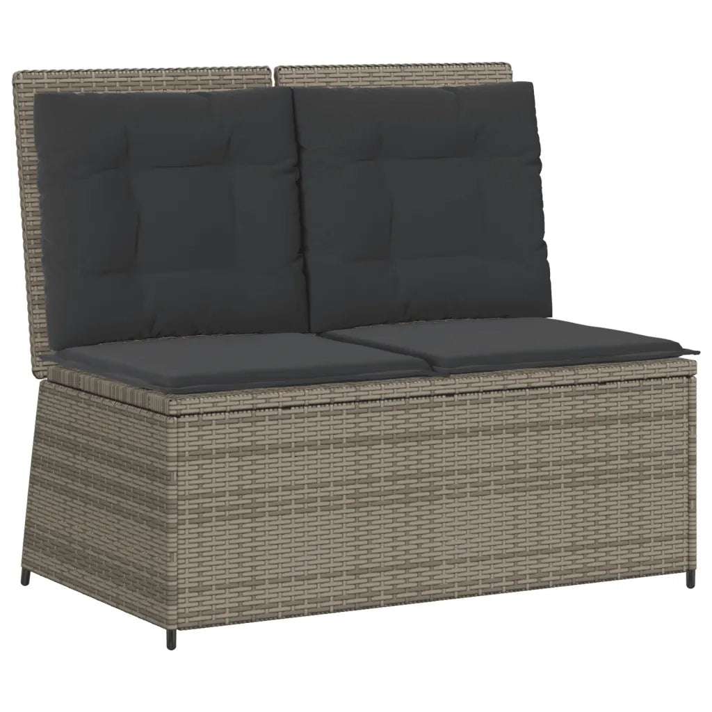 Set Divani da Giardino 7 pz con Cuscini in Polyrattan Grigio 3262380