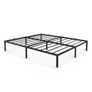 Struttura Letto Pieghevole in Metallo Rete a Doghe 160x200 cm Nero Letto per Ospiti 9 Gambe 20 Doghe