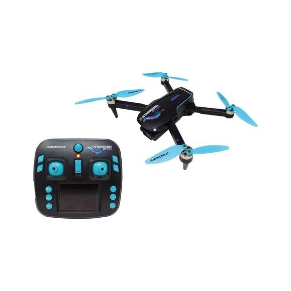 Drone ods 40037 radiofly starbrush cam 8 funzioni rc 2,4 ghz  nero e a