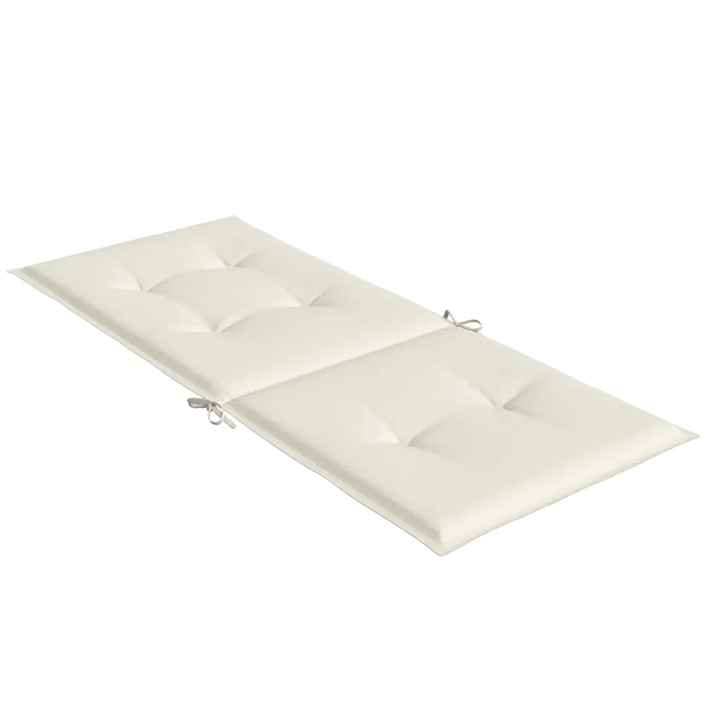 Cuscini Sedia Schiena Alta 6 Crema MÃ©lange 120x50x4 Tessuto