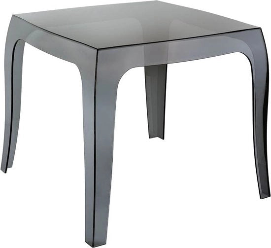 Tavolo da giardino - Quadrato - Tavolo supplementare - Plastico - Terrazza - Resistente ai raggi UV - Resistente alle intemperie - Grigio - 51x51x43cm