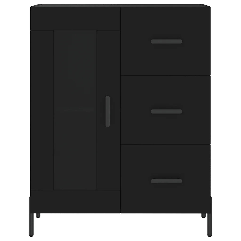 Credenza Nera 69,5x34x180 cm in Legno Multistrato 3189518